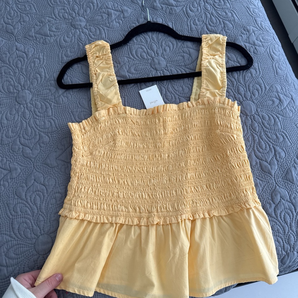 Tabitha Yellow Smocked Blouse